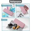image:imageMr Pen Silicone Pencil Case Pouch Dusty Pink  Aesthetic Triangular Design Multipurpose Aesthetic Pencil Case Small Silicone Makeup BagDusty Pink