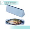 image:imageMr Pen Silicone Pencil Case Pouch Dusty Pink  Aesthetic Triangular Design Multipurpose Aesthetic Pencil Case Small Silicone Makeup BagMuted Blue