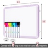 image:imageMr Pen Small Dry Erase Board 125x95 Inches  Whiteboard with 8 Fine Point Dry Erase Markers and 2 Board Magnets Magnetic Small White Board for Students HomePurple