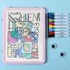 image:imageMr Pen Small Dry Erase Board 125x95 Inches  Whiteboard with 8 Fine Point Dry Erase Markers and 2 Board Magnets Magnetic Small White Board for Students HomePink
