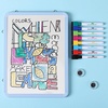 image:imageMr Pen Small Dry Erase Board 125x95 Inches  Whiteboard with 8 Fine Point Dry Erase Markers and 2 Board Magnets Magnetic Small White Board for Students HomeBlue