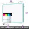 image:imageMr Pen Small Dry Erase Board 125x95 Inches  Whiteboard with 8 Fine Point Dry Erase Markers and 2 Board Magnets Magnetic Small White Board for Students HomeGreen
