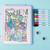image:imageMr Pen Small Dry Erase Board 125x95 Inches  Whiteboard with 8 Fine Point Dry Erase Markers and 2 Board Magnets Magnetic Small White Board for Students HomeColorful