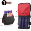 image:imageMr Pen Standing Pencil Case Pouch Sit amp Lay MeshView Design  Black with Gray Zipper Interior Pocket amp 2 Elastic Binder Loops Cute Pencil Case for Girls and BoysBlack  Red