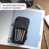 image:imageMr Pen Standing Pencil Case Pouch Sit amp Lay MeshView Design  Black with Gray Zipper Interior Pocket amp 2 Elastic Binder Loops Cute Pencil Case for Girls and BoysBlack with Blue Zipper