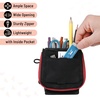 image:imageMr Pen Standing Pencil Case Pouch Sit amp Lay MeshView Design  Black with Gray Zipper Interior Pocket amp 2 Elastic Binder Loops Cute Pencil Case for Girls and BoysBlack with Red Zipper