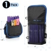 image:imageMr Pen Standing Pencil Case Pouch Sit amp Lay MeshView Design  Black with Gray Zipper Interior Pocket amp 2 Elastic Binder Loops Cute Pencil Case for Girls and BoysBlack with Blue Zipper