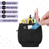 image:imageMr Pen Standing Pencil Case Pouch Sit amp Lay MeshView Design  Black with Gray Zipper Interior Pocket amp 2 Elastic Binder Loops Cute Pencil Case for Girls and BoysBlack  Purple