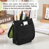 image:imageMr Pen Standing Pencil Case Pouch Sit amp Lay MeshView Design  Black with Gray Zipper Interior Pocket amp 2 Elastic Binder Loops Cute Pencil Case for Girls and BoysBlack  Lawn Green
