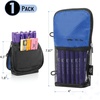 image:imageMr Pen Standing Pencil Case Pouch Sit amp Lay MeshView Design  Black with Gray Zipper Interior Pocket amp 2 Elastic Binder Loops Cute Pencil Case for Girls and BoysBlack  Blue