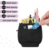 image:imageMr Pen Standing Pencil Case Pouch Sit amp Lay MeshView Design  Black with Gray Zipper Interior Pocket amp 2 Elastic Binder Loops Cute Pencil Case for Girls and BoysBlack  Gray