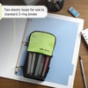 image:imageMr Pen Standing Pencil Case Pouch Sit amp Lay MeshView Design  Black with Gray Zipper Interior Pocket amp 2 Elastic Binder Loops Cute Pencil Case for Girls and BoysBlack  Lawn Green
