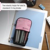 image:imageMr Pen Standing Pencil Case Pouch Sit amp Lay MeshView Design  Black with Gray Zipper Interior Pocket amp 2 Elastic Binder Loops Cute Pencil Case for Girls and BoysBlack  Pink