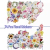 image:imageMr Pen Tiny Floral Stickers Laptop 74 pcs Stickers for Water Bottles
