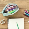 image:imageMr Pen WideOpening Pencil Case Triangle Design  Compact amp Spacious Pencil Cases with 5 Mesh Pockets Bag Pouch Box Organizer for Students School Supplies Aesthetic SupplyMint Green