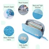 image:imageMr Pen WideOpening Pencil Case Triangle Design  Compact amp Spacious Pencil Cases with 5 Mesh Pockets Bag Pouch Box Organizer for Students School Supplies Aesthetic SupplyBlue