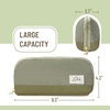 image:imageMr Pen WideOpening Pencil Case Triangle Design  Compact amp Spacious Pencil Cases with 5 Mesh Pockets Bag Pouch Box Organizer for Students School Supplies Aesthetic SupplyForest Green