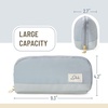 image:imageMr Pen WideOpening Pencil Case Triangle Design  Compact amp Spacious Pencil Cases with 5 Mesh Pockets Bag Pouch Box Organizer for Students School Supplies Aesthetic SupplyLight Blue