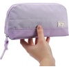 image:imageMr Pen WideOpening Pencil Case Triangle Design  Compact amp Spacious Pencil Cases with 5 Mesh Pockets Bag Pouch Box Organizer for Students School Supplies Aesthetic SupplyPurple
