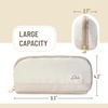 image:imageMr Pen WideOpening Pencil Case Triangle Design  Compact amp Spacious Pencil Cases with 5 Mesh Pockets Bag Pouch Box Organizer for Students School Supplies Aesthetic SupplyCream