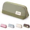image:imageMr Pen WideOpening Pencil Case Triangle Design  Compact amp Spacious Pencil Cases with 5 Mesh Pockets Bag Pouch Box Organizer for Students School Supplies Aesthetic SupplyForest Green