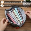 image:imageMr Pen WideOpening Pencil Case Triangle Design  Compact amp Spacious Pencil Cases with 5 Mesh Pockets Bag Pouch Box Organizer for Students School Supplies Aesthetic SupplyOlive Green  Orange