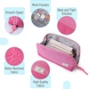 image:imageMr Pen WideOpening Pencil Case Triangle Design  Compact amp Spacious Pencil Cases with 5 Mesh Pockets Bag Pouch Box Organizer for Students School Supplies Aesthetic SupplyPink