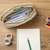image:imageMr Pen WideOpening Pencil Case Triangle Design  Compact amp Spacious Pencil Cases with 5 Mesh Pockets Bag Pouch Box Organizer for Students School Supplies Aesthetic SupplyLight Blue