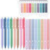 image:imageMr Pen Aesthetic Highlighters and Gel Pens 16 Pack  200 Sheets Transparent Sticky Tabs Fine Point 07mmVibrant