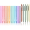 image:imageMr Pen Aesthetic Highlighters and Gel Pens 17 Pack  Pastel Colors Bible Highlighters No Bleed Fine Point 07mm Black Ink Gel Pens Fast Dry and No Smear for Bible Journaling