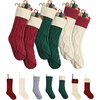 image:imageMr Pen Cable Knit Christmas Stockings 18 Inch 6 Pack  Premium Acrylic Yarn Cozy Holiday Stockings for Mantel Dcor Fireplace Hanging amp Christmas Gift StuffersGreen  Red  Cream