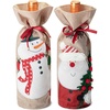 image:imageMr Pen Christmas Wine Bottle Bags 13 x 55 4 Pack  Burlap Wine Bottle Covers with Drawstring Reusable Holiday Gift Bags for Christmas Parties Host Gifts2