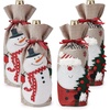 image:imageMr Pen Christmas Wine Bottle Bags 13 x 55 4 Pack  Burlap Wine Bottle Covers with Drawstring Reusable Holiday Gift Bags for Christmas Parties Host Gifts4