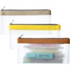 image:imageMr Pen Clear Pencil Pouch 850x425 3 Pack Durable TPU Material  Medium WaterResistant Pencil Bags with Smooth Zipper Multipurpose Clear Pouch for Stationery School OfficeAutumn