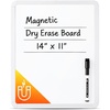 image:imageMr Pen Dry Erase Board 14 x 11 with a Black Dry Erase Marker  Green Frame Small Mini White Board for Students Fridge Wall Locker Includes Double Sided TapesWhite