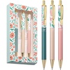 image:imageMr Pen Luxury Floral Pen Set 3 pcs Black Ink Ballpoint Pens Floral Pen  Fancy Pens for Women Cute Pens for Journaling Mothers Day1 Count Pack of 1