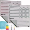 image:imageMr Pen Magnetic Dry Erase Chore Chart for Fridge 10x10 2 Pack  6x Fine Point Markers Refrigerator Magnetic Chore Chart Dry Erase for Multiple Kids Teens and AdultsSilver