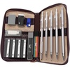 image:imageMr Pen Metal Mechanical Pencil in Leather Case 5 Pack 5 Sizes 03 05  07 09 amp 2mm 6x Tubes Lead Refill Erasers amp Sharpener for School Supplies Note Taking Drawing Fathers Day Gift