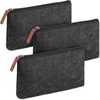 image:imageMr Pen Pencil Case Pencil Pouch 3 Pc Black Felt Small Pencil Case  Pencil pouch Small Pen Case Pen Bag Office Supplies Canvas Pencil Case Pencil Bags Pen PouchC Black