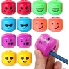 image:imageMr Pen Pencil Sharpeners Manual 12 Pack Dual Hole Smiley  Bulk Handheld Pencil Sharpener Compatible with Standard and Jumbo Pencils Snapon Lid Stainless Steel Blade12 Pack