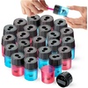 image:imageMr Pen Pencil Sharpeners Manual 24 Pack Dual Hole  Bulk Handheld Pencil Sharpener Compatible with Standard and Jumbo Pencils ScrewOn Lid Stainless Steel BladeRed and Blue