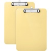 image:imageMr Pen Plastic Clipboard 125 x 9 2 Pack Clipboard Plastic  LowProfile Metal Clip with Retractable Hanging HoleButter Cream