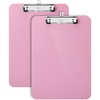 image:imageMr Pen Plastic Clipboard 125 x 9 2 Pack Clipboard Plastic  LowProfile Metal Clip with Retractable Hanging HoleCareys Pink