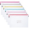 image:imageMr Pen Plastic Mesh Zipper Pouch with Label Pocket A4 6 Pack  Large Mesh Zipper Pouch Large Board Game Storage