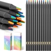 image:imageMr Pen Rainbow Pencils 12 Pack  7in1 MultiColor Fun Colored Pencils with Sharpener Vibrant Drawing and Coloring Pencils for Kids Party Favors School12 pcs2 Pencil Erasers