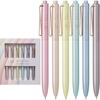 image:imageMr Pen Retractable Gel Pens 6 Pack Black Ink Metallic Colorful Barrels  Fine Point 07mm Fast Dry Smooth Writing Cute Pens for Drawing Writing Planner and School Supplies Mothers Day GiftMetallic Colorful Barrels
