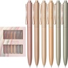 image:imageMr Pen Retractable Gel Pens 6 Pack Black Ink Metallic Earth Barrels  Fine Point 07mm Fast Dry Smooth Writing Cute Pens for Drawing Writing Planner and School Supplies