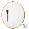 image:imageMr Pen Round Dry Erase Board 115 with a Black Dry Erase Marker  Gold Frame Small White Board