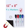 image:imageMr Pen Small Magnetic Dry Erase Board Sheet for Refrigerator 8x12 Inches  Flexible Fridge Whiteboard for Kitchen White Board Organizer and Planner with Stain Resistant Technology 4 Markers