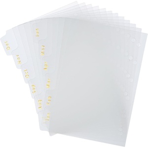 image:imageA7 Binder Dividers with Tabs 12 Months Monthly Dividers for Planner  12 tab dividers 6 Ring Binder Tabs dividers A7 Binder Inserts A7 Planner Inserts Monthly Tabs